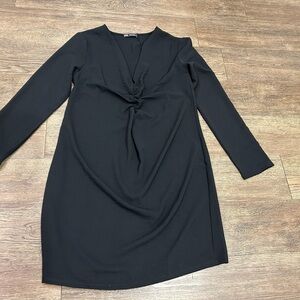 NWT Zara Black SHORT DRAPED DRESS Sz small